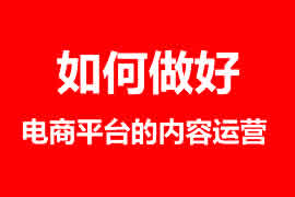 電商平臺如何運營推廣